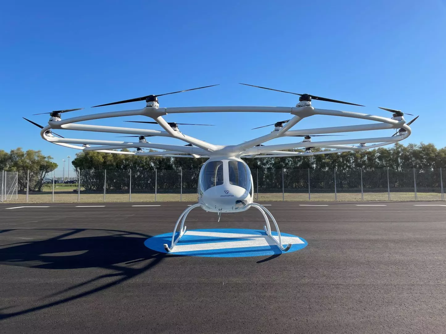   A crewed Volocopter's eVTOL took off for the first time from a vertiport in Roma Fiumicino, Italy